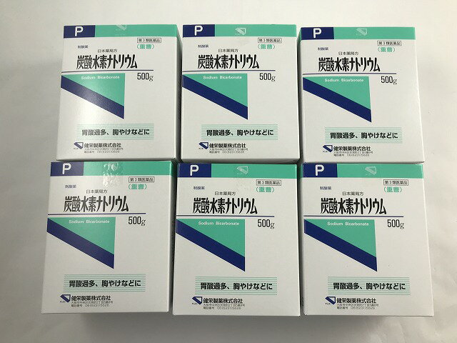 【 6個セット送料無料】【第3類医薬品】健栄製薬 炭酸水素ナトリウム 500g 4987286307763 