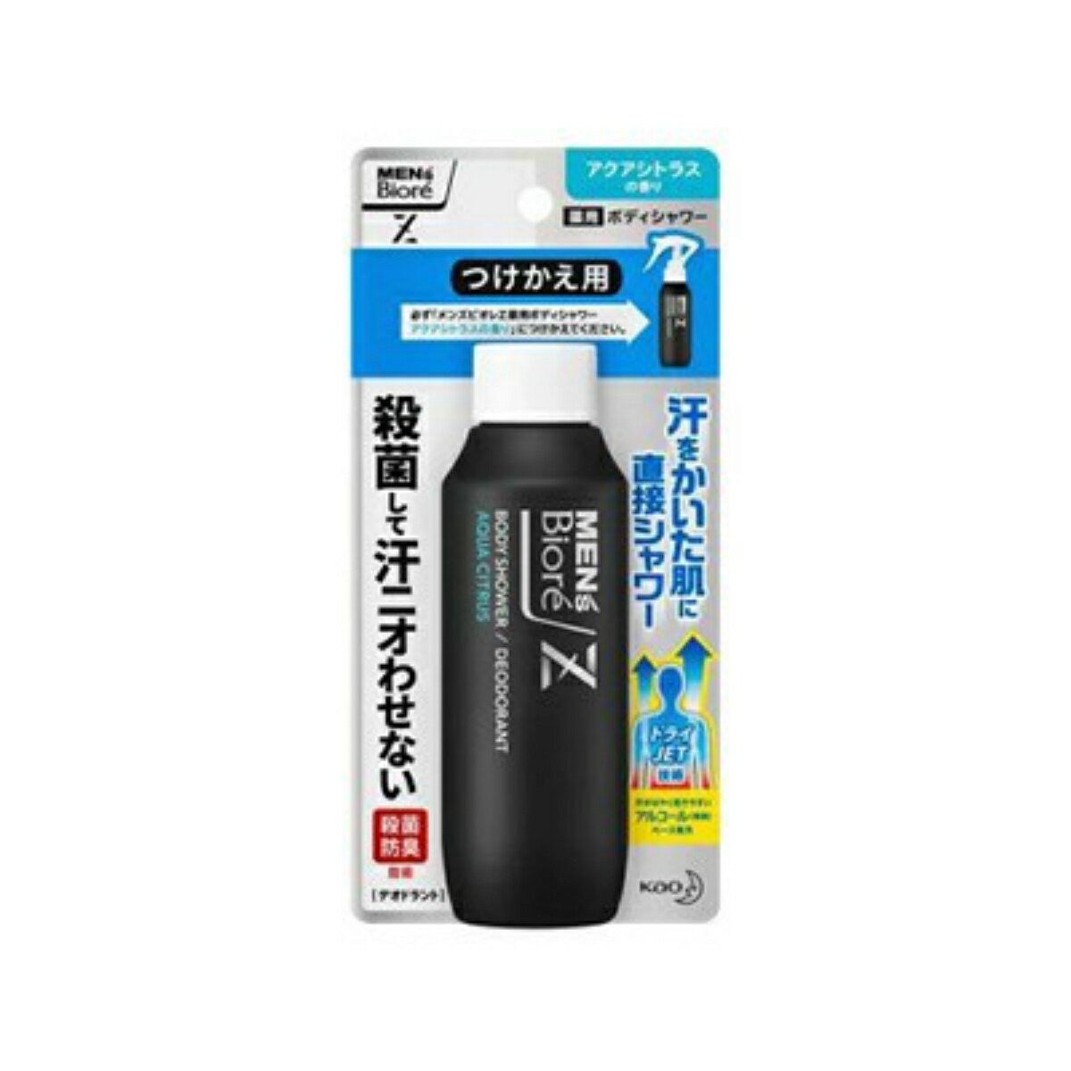 【送料込・まとめ買い×6個セット】花王 メンズビオレZ 薬用 ボディシャワー アクアシトラスの香り つけかえ用 100ml