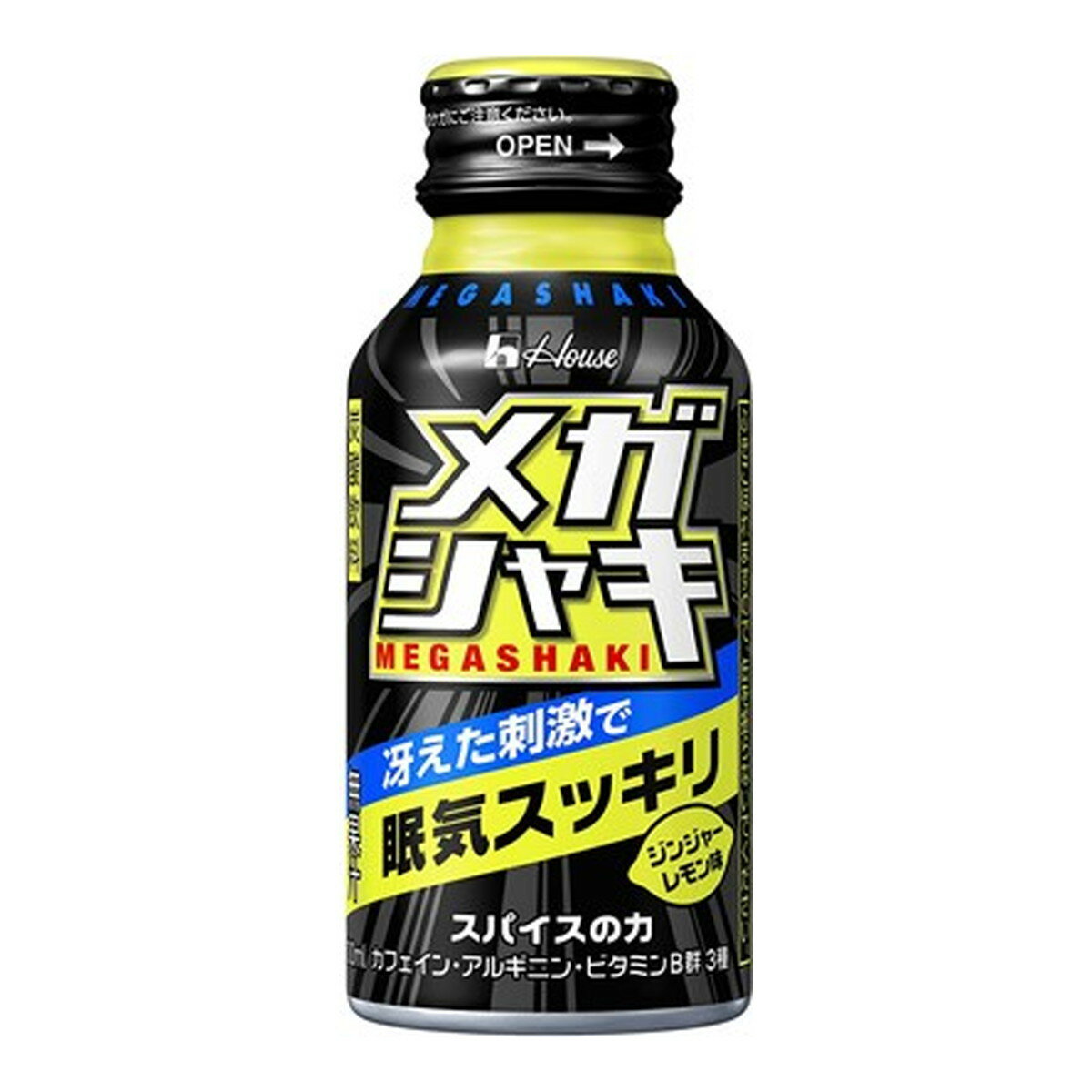 ハウスウェルネスフーズ メガシャキ 100ml ボトル缶 エナジードリンク