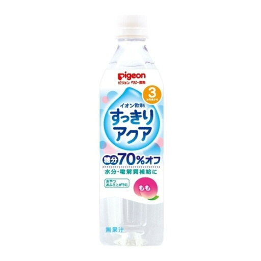 【送料込・まとめ買い×8個セット】ピジョン すっきりアクア もも 500ml 3か月頃から 【送料込・まとめ買い×8個セット】ピジョン すっきりアクア もも 500ml 3か月頃から