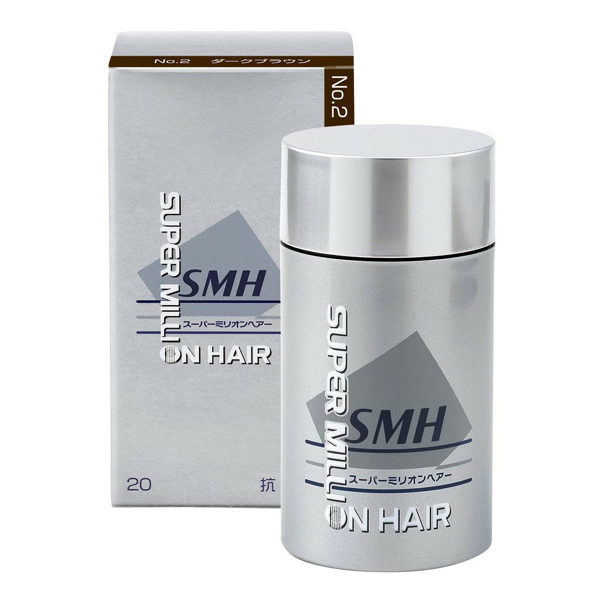 【×10個 配送おまかせ】ルアン スーパーミリオンヘアー No.2 ダークブラウン 20g わずか10秒で簡単に薄毛をカバーし、スタイリッシュにセットできます。 薄毛 髪 (4969972012359 )