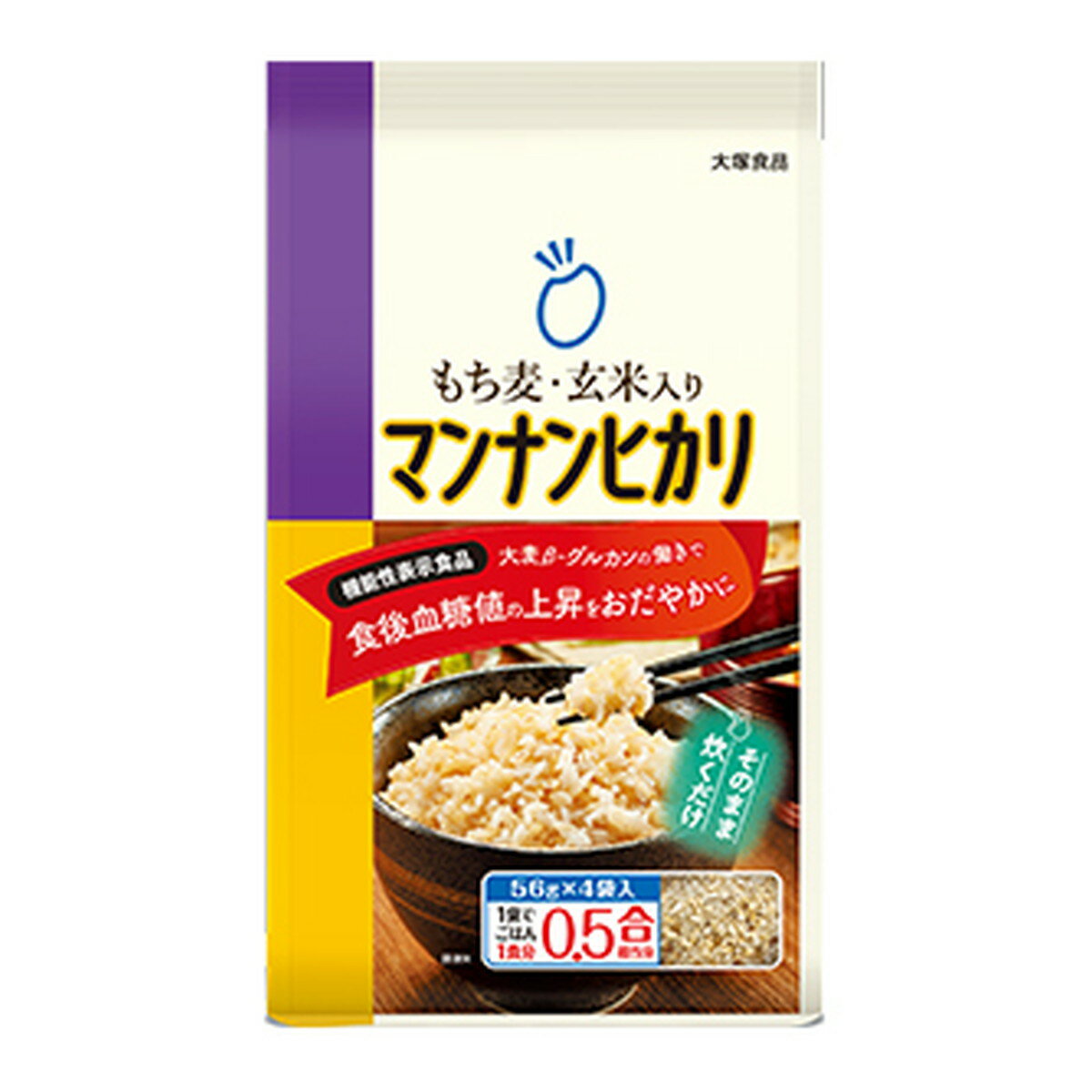 【サマーセール】大塚食品 もち麦玄米入り マンナンヒカリ 56g×4袋入