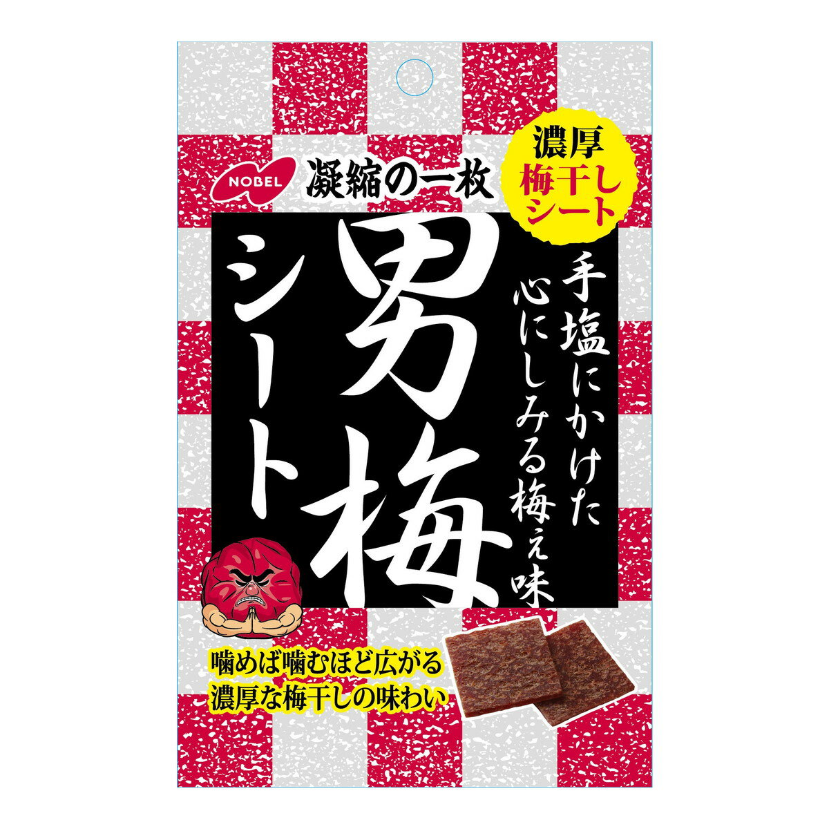 商品名：ノーベル製菓 男梅シート 27g 梅ぼしシート内容量：27gJANコード：4902124071347発売元、製造元、輸入元又は販売元：ノーベル製菓株式会社商品番号：103-4902124071347商品説明人気の男梅から梅ぼしシートが登場！噛めば噛むほどしみ出す濃厚な梅の味わいが楽しめるシート菓子です。広告文責：アットライフ株式会社TEL 050-3196-1510 ※商品パッケージは変更の場合あり。メーカー欠品または完売の際、キャンセルをお願いすることがあります。ご了承ください。