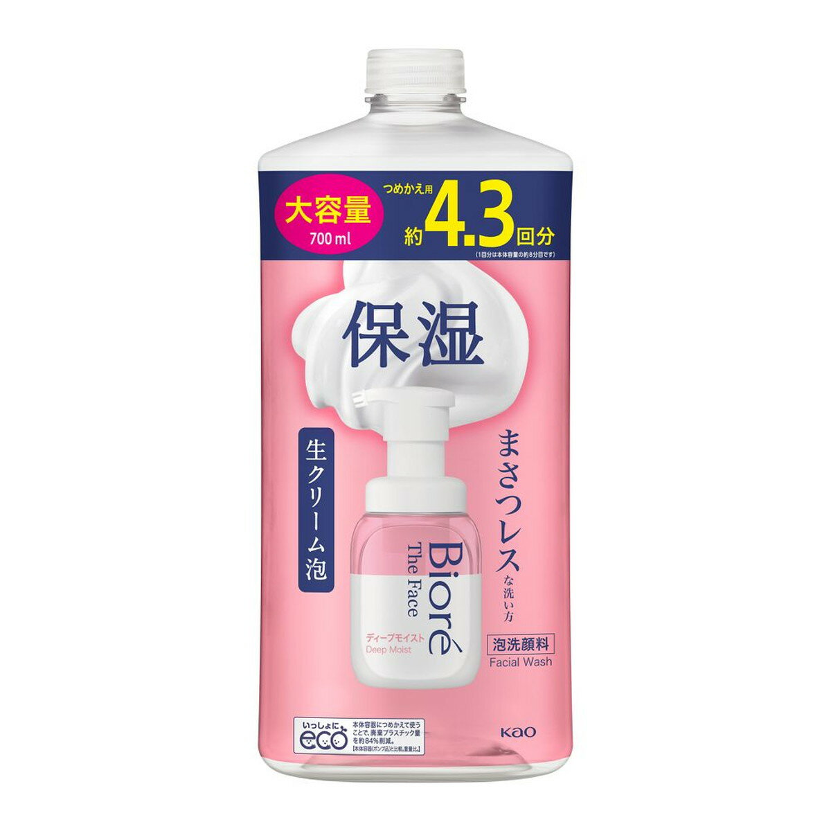 【ウィンターセール】花王 ビオレ ザフェイス 泡洗顔料 ディープモイスト つめかえ用 大容量 700ml 洗顔