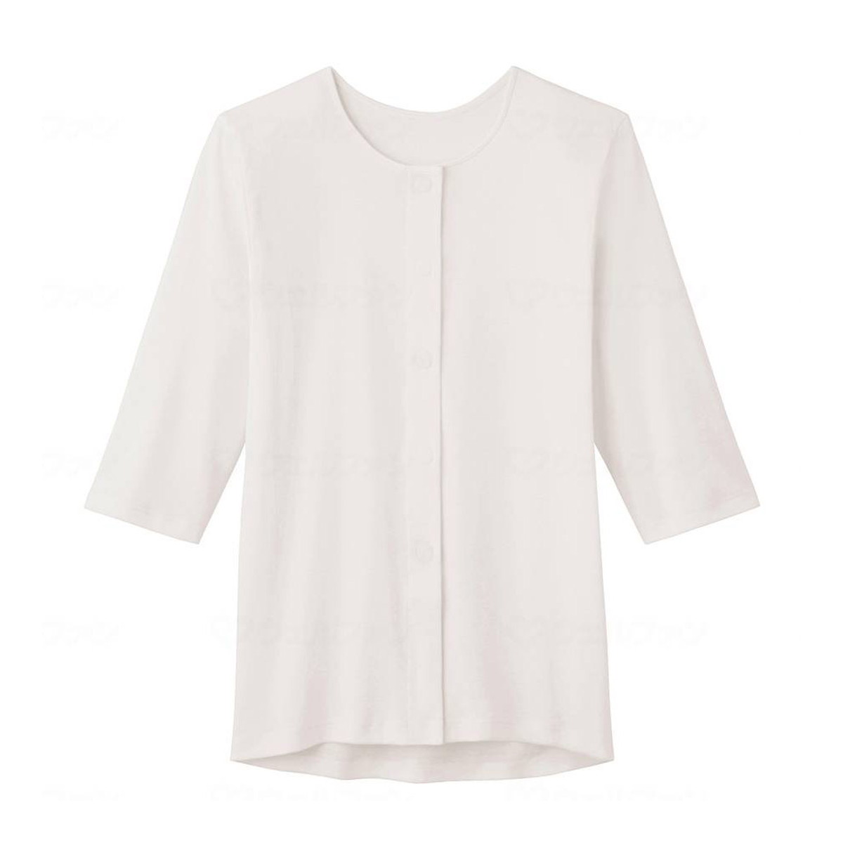 グンゼ 婦人 7分袖ワンタッチインナー 前あき ホワイト M 介護用肌着