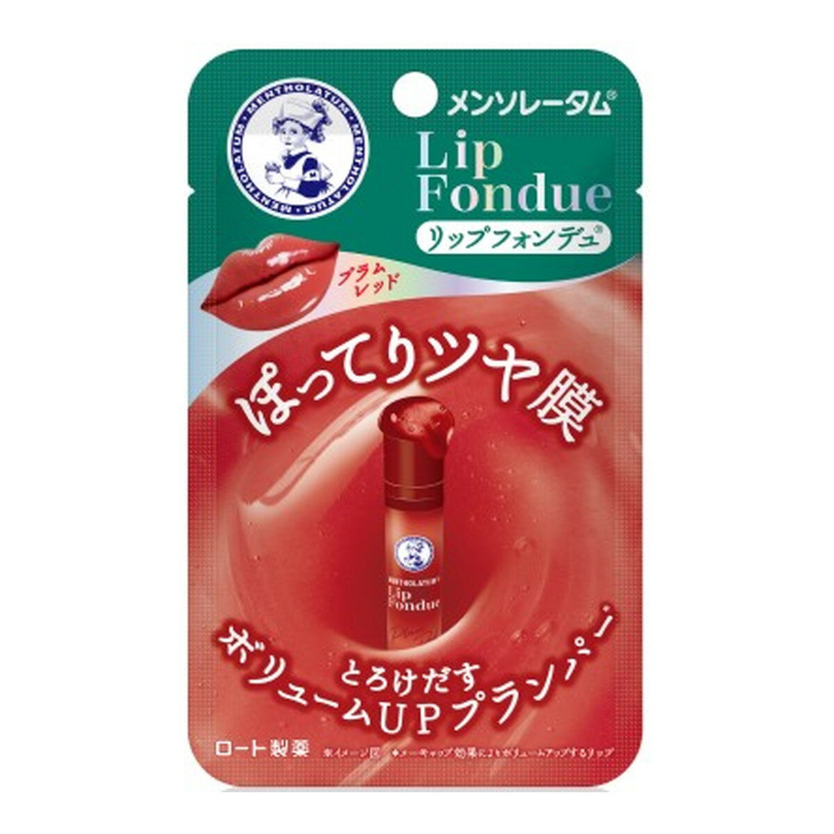 【送料込・まとめ買い×6個セット】ロート製薬 メンソレータム リップフォンデュ プラムレッド 3.2g