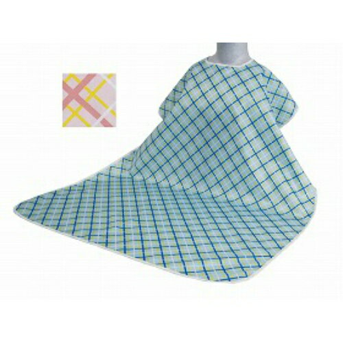 【送料無料】ウェルファン 食事用エプロンW格子ピンク