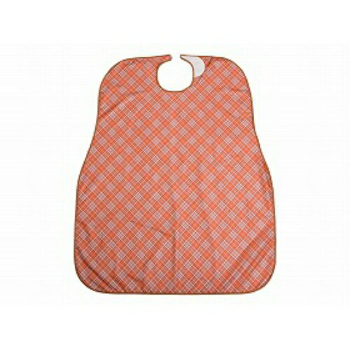 【送料無料】特殊衣料 食事前掛(超撥水)オレンジチェック