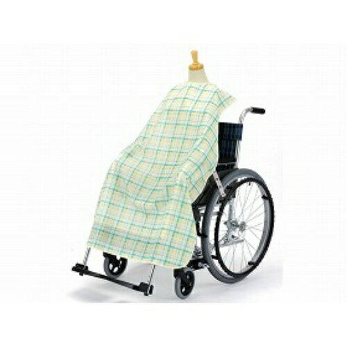 【送料無料】ハビナース こぼさない食事用エプロン 車いす・食卓いす用 チェック柄(1枚入)