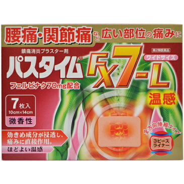 【送料無料】【第2類医薬品】パスタイムFX7-L ワイドサイズ 温感 7枚入 (セルフメディケーション税制対象)