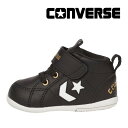 【残りサイズ11.5cm、12.0cm】 コンバース CONVERSE 【50％OFFセール】 子供靴 ベビー シューズ ミニ インチスター ブラック/ゴールド 黒