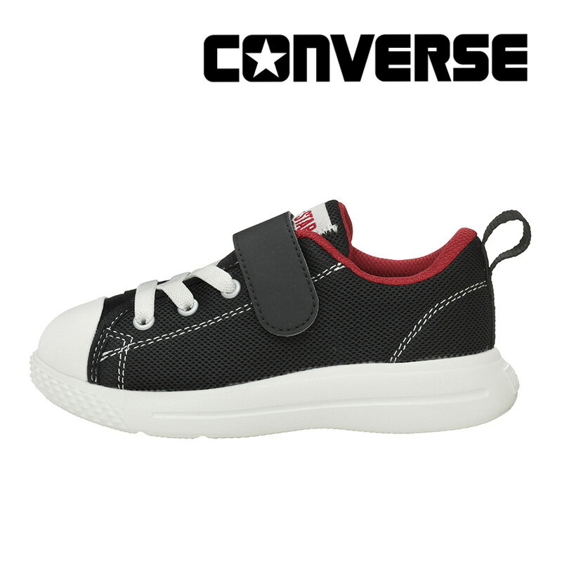 コンバース CONVERSE 【39％OFFセール】 子供靴 キッズ ジュニア スニーカー チャイルド オールスター ライトアクティブ V-1 OX ブラック/レッド 黒