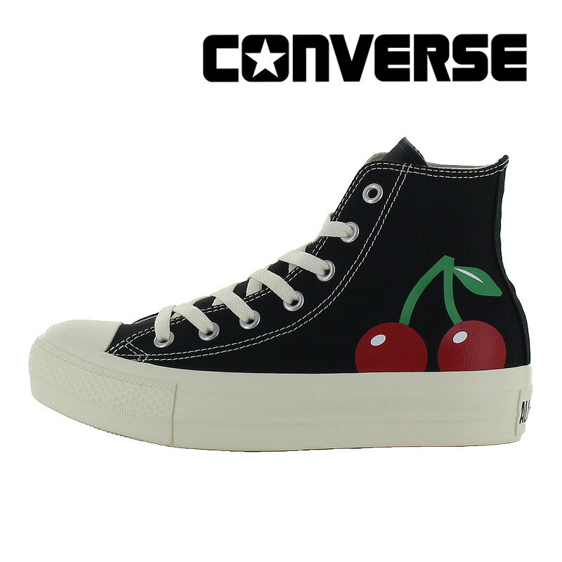 コンバース CONVERSE  レディース スニーカー オールスター PLTS チェリープリント HI ブラック 黒