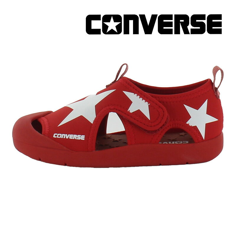 コンバース CONVERSE  子供靴 キッズ ジュニア サンダル キッズ CVスター サンダル レッド/ホワイト 白