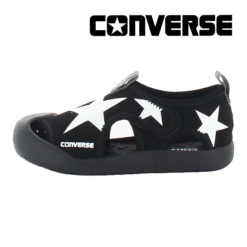 コンバース CONVERSE  子供靴 キッズ ジュニア サンダル キッズ CVスター サンダル ブラック/ホワイト 黒 白