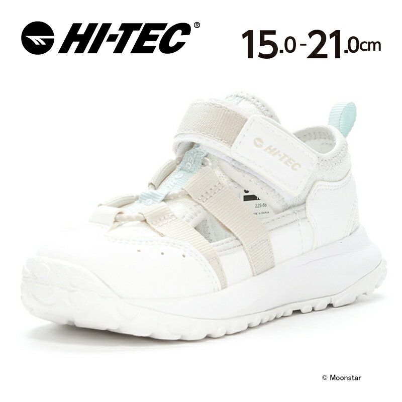 楽天ムーンスター公式ショップ【残りサイズ20.0cm】 ハイテック HI-TEC 【50％OFFセール】 子供靴 キッズ サマーシューズ HT KD059 HELMS ヘルムス オフホワイト 抗菌防臭 白