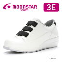 ムーンスター スポルス レディース コンフォート シューズ【5月2日セール再値下げ40%OFF】SP0216 ホワイト moonstar 3E 撥水加工 ゴム紐...