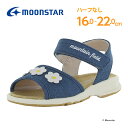 ムーンスター  子供靴 キッズ ジュニア サンダル MF S016C デニム moonstar 女の子