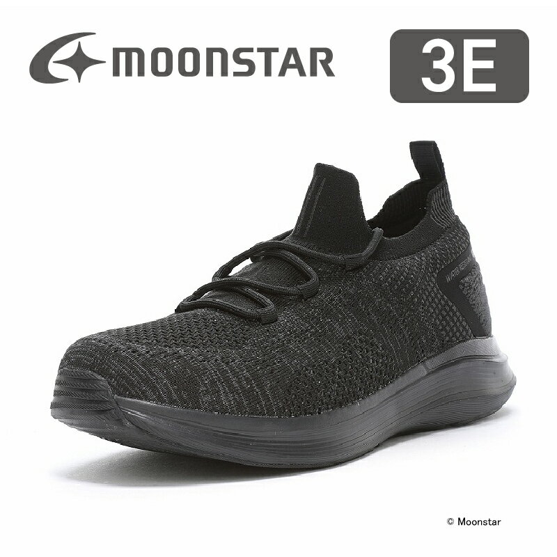 【3/14 00:00-3/15 23:59 10%OFFクーポン】ムーンスター メンズ ウォーキング スニーカー moonstar 3E 抗菌防臭 黒 シナジークッション SNGY MY07 ブラック
