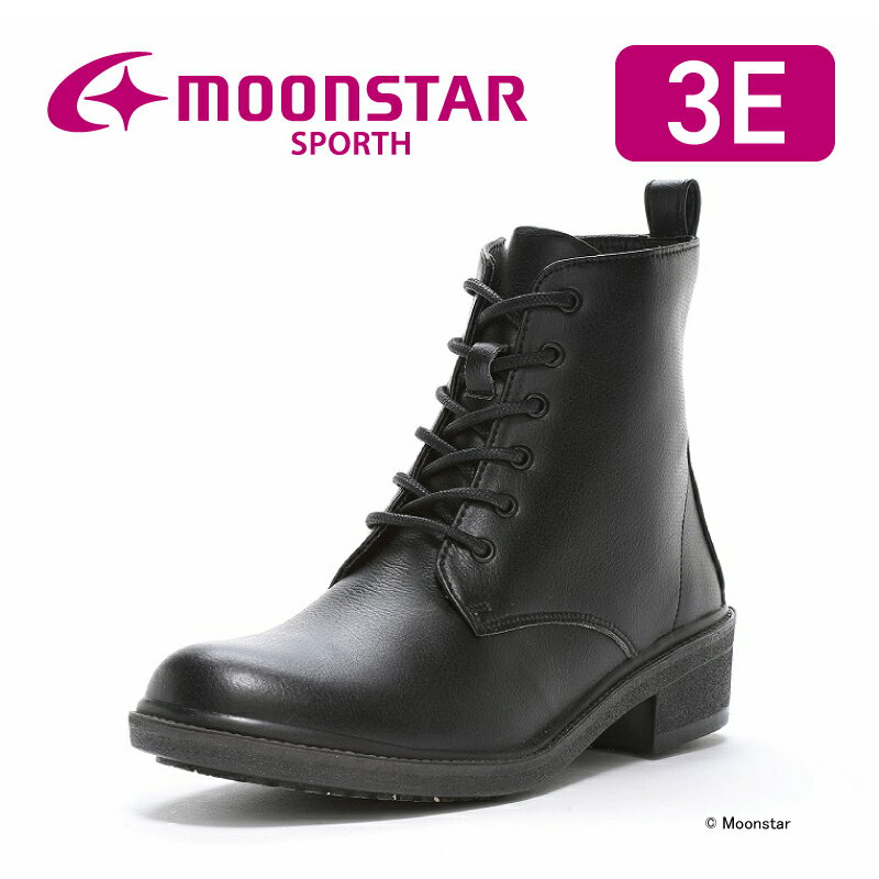 【11/20 20:00-11/27 1:59 10%OFFクーポン】ムーンスター スポルス レディース コンフォート ブーツ SP5266CSR ブラック m...