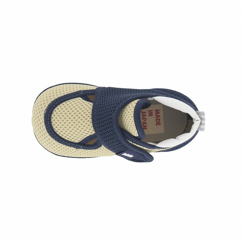 【7/18 00:00-7/26 23:59 10%OFFクーポン】ムーンスター キャロット 子供靴 ベビー シューズ moonstar 国産 日本製 天然緑茶カテキン抗菌防臭【残りサイズ13.0cm】【セール再値下げ50%OFF】CR B163J スズ ネイビー/ベージュ yoikutsu-10039288 ムーンスター公式ショップ サンプル画像3
