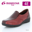 moonstar ムーンスター イブ レディース コンフォート シューズ EVE 196 レッドC 幅広 靴 4E ガラス防滑 母の日 21.5-25cm