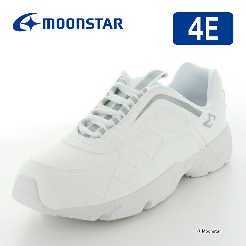 ムーンスター メンズ/レディース 一般・軽作業靴 グリーンスターシグマ201 ホワイト moonstar 4E 白