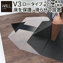 WALLインテリアテレビスタンドV3ロータイプコーナー兼用自立ベース専用 ポリカーボネートフロアシート テレビ台 テレビスタンド 部品 パーツ フローリング 床保護パネル 床 シート 傷防止 キズ防止 汚れ防止 保護 WALLオプション