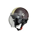 【送料無料】リード工業 CROSS ハーフヘルメット ブラウン× アイボリー フリーサイズ CR-760【沖縄・離島・一部地域出荷不可】(2)