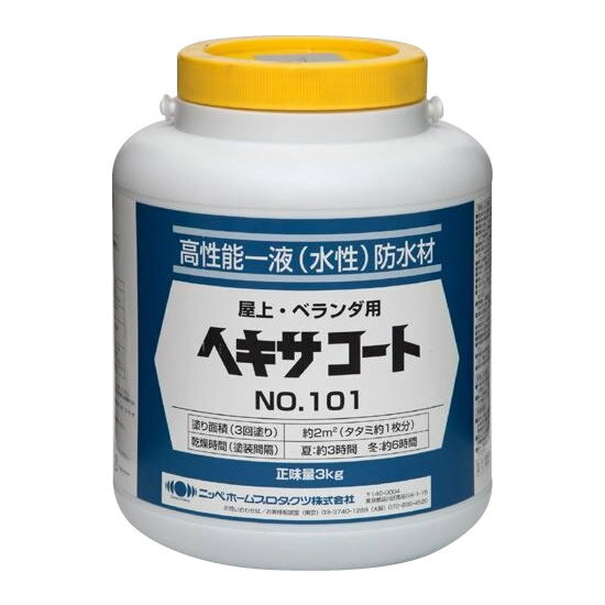 【送料無料】ニッペ　ホームペイント　コンクリート床・アスファルト用塗料　ヘキサコート　NO.101　3kg　グレー・825002【代引き不可】【沖縄・離島・一部地域出荷不可】