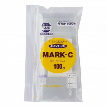 セイニチ チャック付ポリエチレン袋 ユニパック マーク0.04タイプ MARK-C 100枚×2