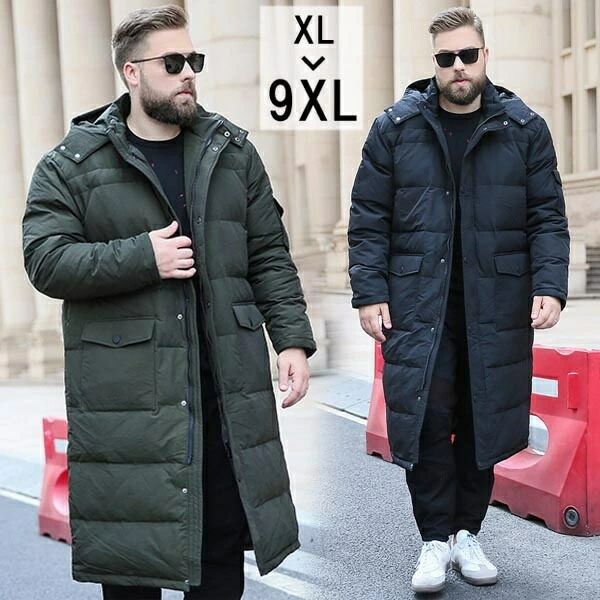 Down Coat - ロング丈 暖かい 秋冬用 ダウンジャケット 防寒 80％ダウン ロングダウン ダウン ベンチコート 大きいサイズ ビジネス メンズ