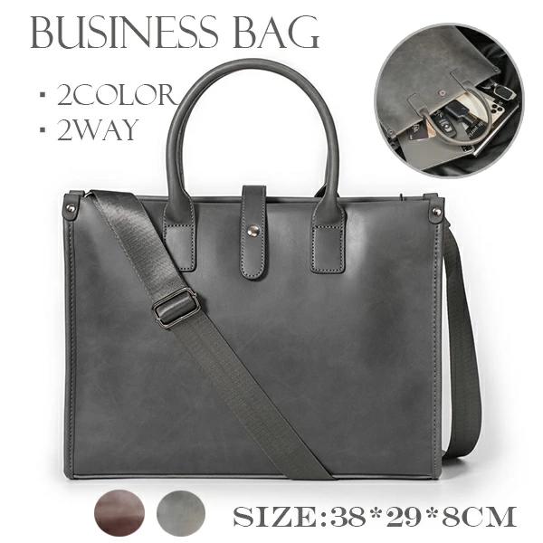 お洒 レザー a4 軽量 メンズ 通勤 ビジネスバッグ ショルダー 2way ノートpc メンズ ブリーフケース メンズ 出張