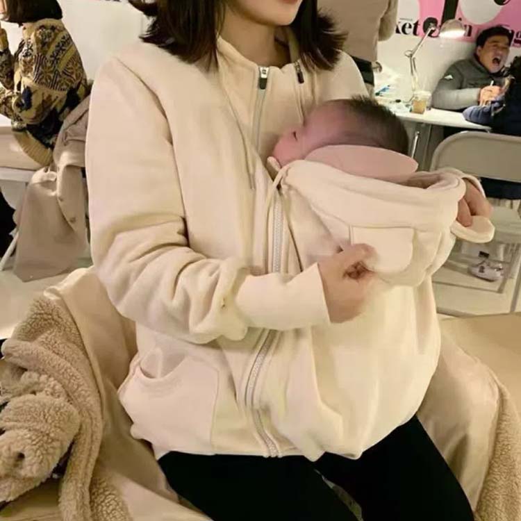 暖 春秋冬 ジャケット ママコート レディース 長袖 ダッカー マタニティ ダッカー付き 抱っこ ジャケット 取り外し可能 アウター 2