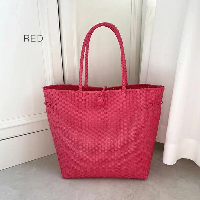 かごバッグ ビニール トート トートバッグ 大きめ レディース A4 メルカドバッグ プラかご ビニールバッグ 夏バッグ パサールバッグ 軽量 軽い 肩がけ おしゃれ カゴバッグ ビーチ レジャー サマーバスケットバッグ