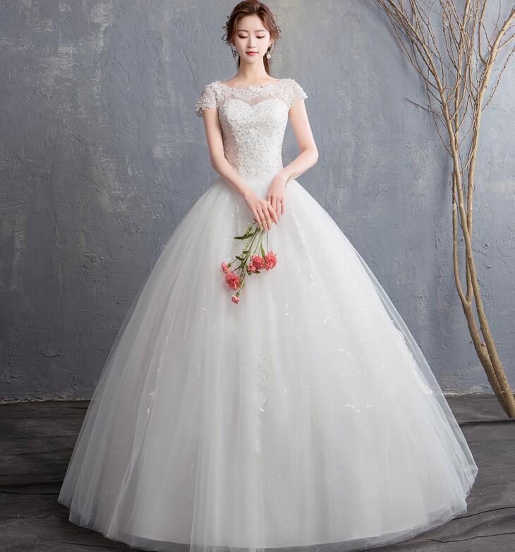 ベールグローブパ 白 撮影演出ドレス 二次会ドレス 結婚式フォマールドレス ボリューム スパンコール可愛い花嫁ドレス 白
