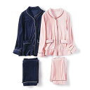 マタニティウェア あったか 授乳服 マタニティ パイピング フリース生地 ウエスト調節付き 授乳口 長袖 前開き モコモコ 起毛 冬