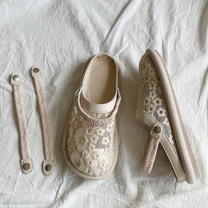 ベトナムメッシュサンダル 女性用 2way ビーチサンダル ボヘミアン(4)