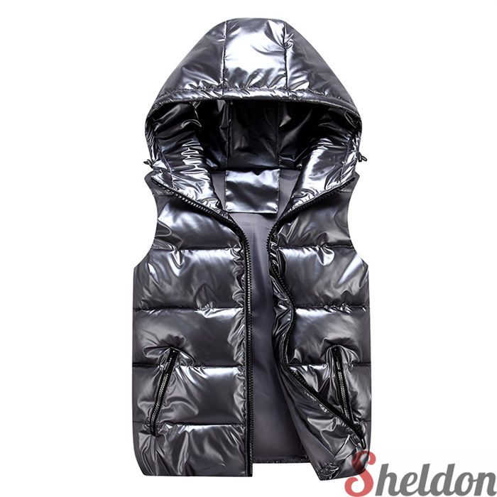 キルティング 中綿ダウン 中綿入り ベスト アウター 上着 ツヤあり ジップアップ ペアルック 親子お揃い 親子服 大人 子供 秋冬