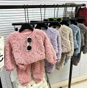 寝巻き ナイトウェア ロングパンツ ルームウェア 女の子 子供服 キッズ もこもこ パジャマ 長袖 フリース 可愛い ふわふわ 厚手