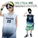 ハーフパンツ Tシャツ 袖なし 上下セット 2点セット 子供服 バスケットボールウェア 練習着 衣装 ダンス 男の子 キッズ ジャージ
