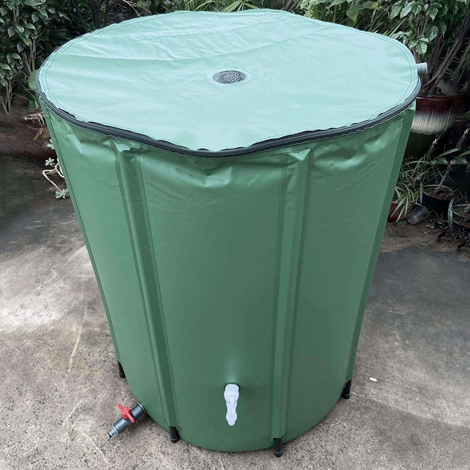 雨水タンク 雨水を利用する ポリタンク屋外折りたたみ式ポータブル雨水貯水タンク 蛇口付ウォーターバケツ き耐