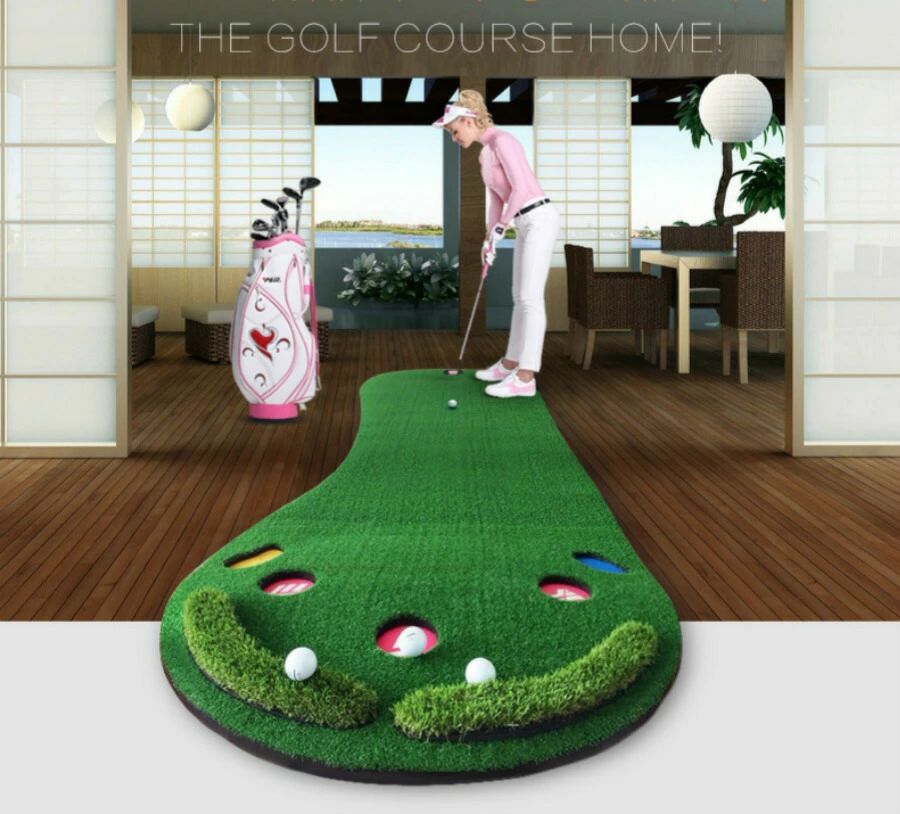 ゴルフパター練習マット 室内練習用 人工芝 サイズ3M×1M