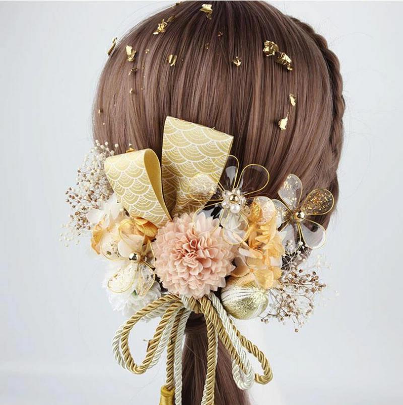 浴衣 大学 コーデやすい 結婚式 袴 和風 卒業式 ヘアーアクセサリー 髪飾り 七五三 15点セット つまみ細工 二次会 髪留め