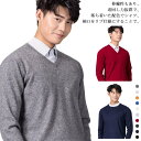 メンズ シンプル 春 Vネック ビジネス 薄手 秋冬 プレゼント ニット トップス カットソー 無地 グレー 暖かい 防寒 洗える 父の