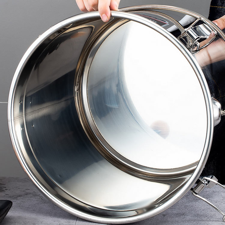 汁物でも漏 食品保存 作り置き 蓋付き 給食缶 ガスコンロ対応 空気弁 直火対応 保存容器 ステンレス鍋 ステンレス保存容器 ミニ