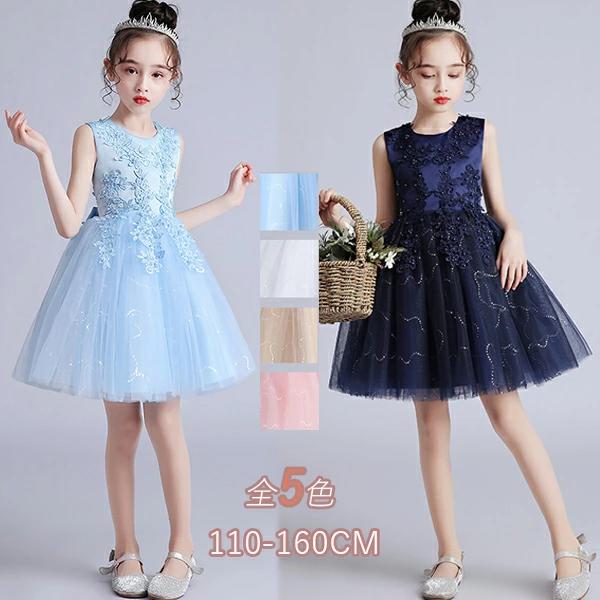 乐天商城 - 子供用 子ども 女の子ドレス キラキラ ドレス お スパンコール ドレス ピアノ 袖なし 発表会 ピアノ発表会ドレス 発表会