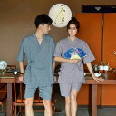 ルームウ 父の日 男性 夏祭り 花火大会 2点セット 綿100% 無地 上下セット カップル 男女兼用 レディース メンズ じんべい 甚平