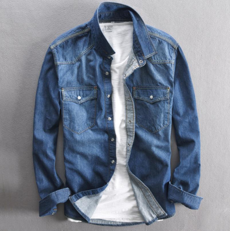 樂天商城 - カットソー シャツ メンズ ボダン 紳士服 デニム トップス カ ワイシャツ メンズファッションシャツ コート ジャケット