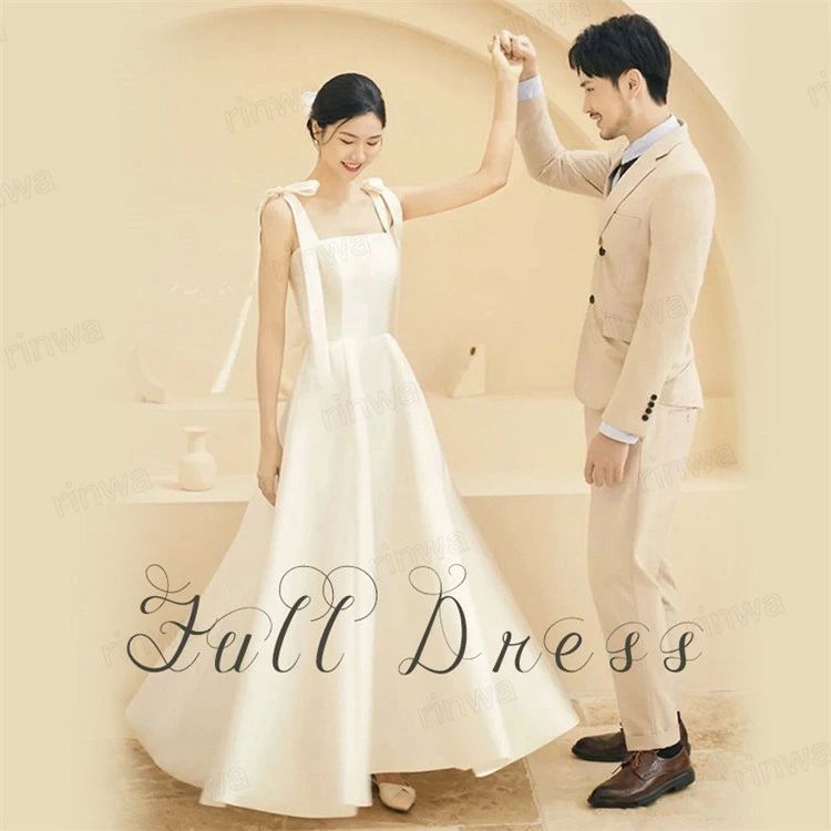 ウエディングドレス ノースリーブ リボン 花嫁ドレス フォト婚 前撮り 二次会 白 二人婚 wedding dress レディースドレス 結婚式